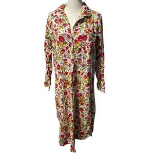 Land’s End Cotton Flannel L/S Floral Nightgown size M